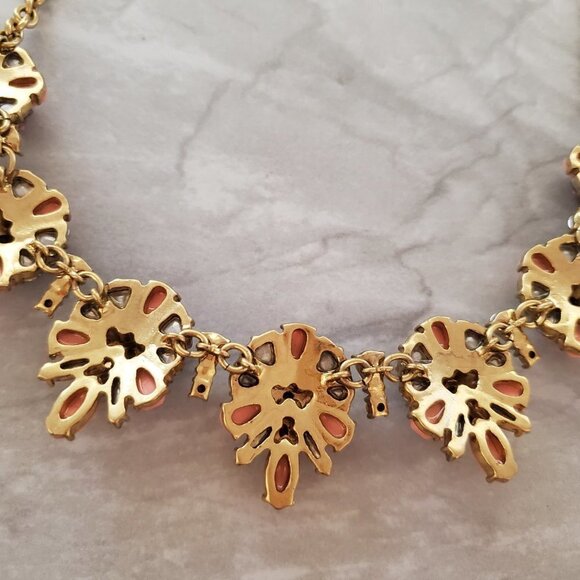 ✨ J.Crew Pink Rhinestone Crystal Cluster Stacked Statement Necklace ✨ - Picture 14 of 16